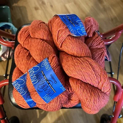 5 SKIENS Cascade QUATRO 100% Peruvian Wool Yarn Color 9436 ORANGE - NEW • $58