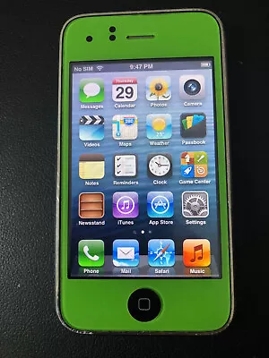 *Read Desc* For Parts Apple IPhone 3GS Rare Green Digitizer - 8GB Black (AT&T) • $20