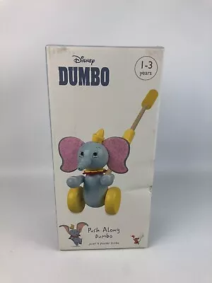 £9.45 • Buy Dumbo Push Along Dumbo Wooden Toy Disney Orange Tree Toys In Box 1-3 Years T865