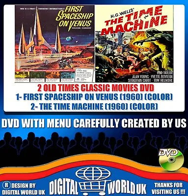 £3.49 • Buy 2 OLD CLASSIC SCI-FI MOVIES DVD, First Spaceship On Venus & The Time Machine