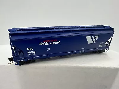 Montana Rail Link 3-bay ACF Center Flow Covered Hopper W/ Elongated Hatches • $30