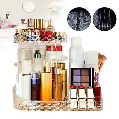 $28.02 • Buy 360° Rotating Makeup Cosmetic Rack Holder Organizer Large Storage Box New SALE