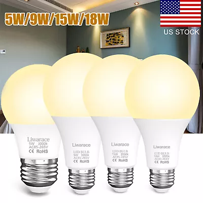 50/90/150/180W Equivalent LED Light Bulb 3000K Warm White Energy Saving Lamp USA • $5.99