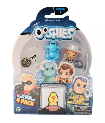 New Disney Pixar 4 Pack Ooshies Series 1 Pencil Toppers - 76469 • $12