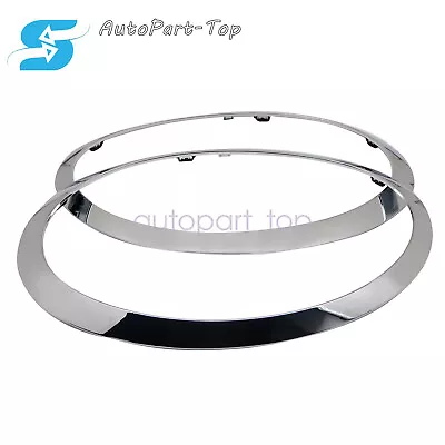 Fit Mini Cooper F55/56/57 14-21 2pcs Of Chrome Headlight Ring Bezel Cover Trim • $46.99