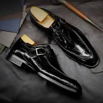 Men's PU Leather Oxfords Loafers Business Casual Pointed Toe Party Dress Shoes • $26.79