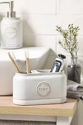 NEXT Natural Country Toothbrush Tidy  Holder Bath Decor • £14