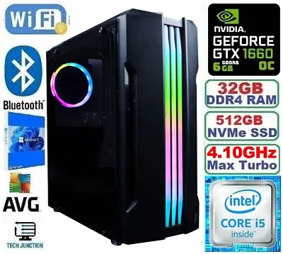 $1549.95 • Buy 1ST Player Gaming PC Desktop ✅Intel I5 4.10Ghz ✅GTX1660 Super✅32G RAM✅M.2 NVMe