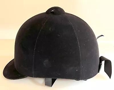 Lexington Safety Products Black Velvet Equestrian English Riding Helmet ~ 6 3/4 • $29