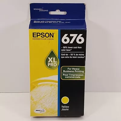 New Genuine Epson 676XL420 Yellow Ink Cartridge WorkForce Pro Exp 1/2018 A15 • $6.98