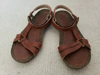 Teva Sandals Womens Size 7 Brown Leather Thin Strap  • $9