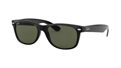 Ray-Ban New Wayfarer Classic Black/Green Polarized 52mm Sunglasses RB2132 901/58 • $132.80