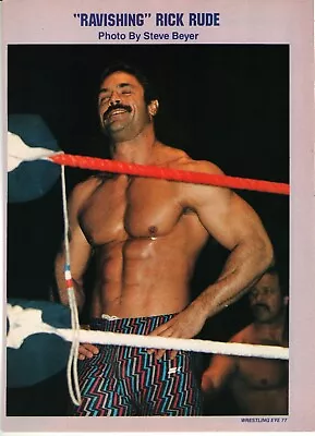 Wccw World Class Championship Wrestling Mag Pinup (1986) Rick Rude Ravishing • $6.29