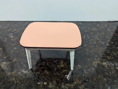 Dollhouse Mid Century Modern Table Pink Crailsheimer 1:12 Miniature Kitchen • $29.99