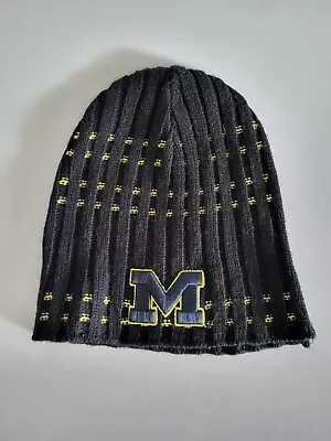 University Of Michigan Acrylic Beanie Knit Hat Winter Stocking USED • $17.94