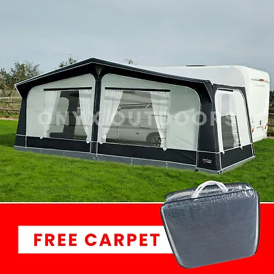 Camptech Cayman Touring Caravan Awning FREE CARPET INCLUDED • £629