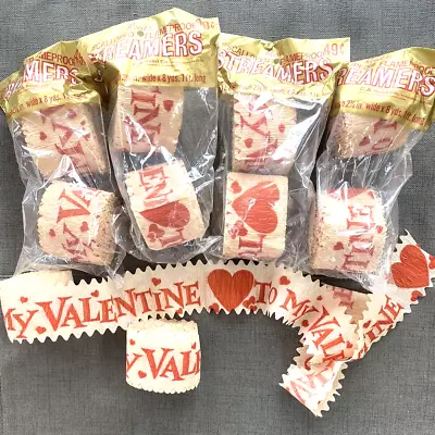 12 X Vintage 1960's Valentines Day Crepe Paper Streamer Rolls C A Reed • $9.98