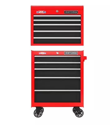 CRAFTSMAN S2000 Closed Till Tool Storage Rolling Tool Cabinet Red  Set Of 2 NEW • $449.99