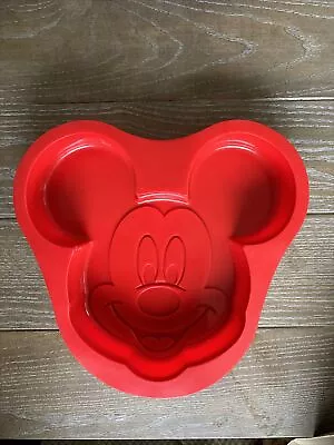 Disney Mickey Mouse Red Silicone Cake Pan - Mold Jelly Mold 9  X 8 1/4  • $19.99