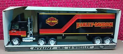 HARLEY-DAVIDSON GMC TRACTOR-TRAILER: 21  LONG 18-WHEELER Made By NYLINT In USA • $1.99