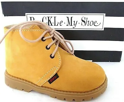 £17.95 • Buy Buckle My Shoe Mini Chukka Yellow Nubuck Leather Girls Ankle Boots Uk 6 -eur 23