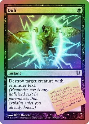 Duh FOIL Unhinged NM Black Common MAGIC THE GATHERING MTG CARD ABUGames • $4.75