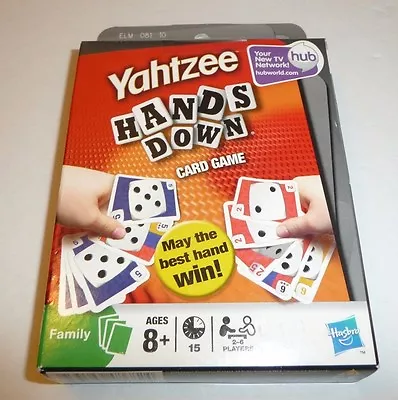 Yahtzee Hands Down Card Game Family Ages 8 And Up 2009 Hasbro Fun Travel SEALED • $9.07