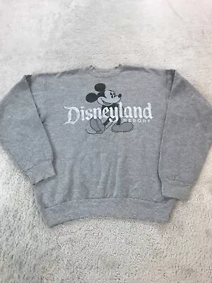 Disney Sweatshirt Grey Womens Small Mickey Mouse Design Long Sleeve Cotton • £14.99