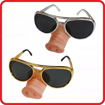 Pig Nose+classic Rock & Roll Rocker Star Sunglasses Elvis Presley-costume-party • $9.99