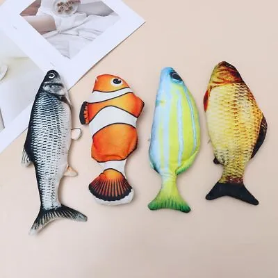 USB Moving Waggling Simulation Fish Interactive Pet Toy Floppy Fish Cat Toys • £5.86