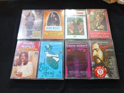 $49.93 • Buy Baris Manco/Erkin Koray - Turkish Rock Legend Orig. Sealed 8x Cassettes Lot
