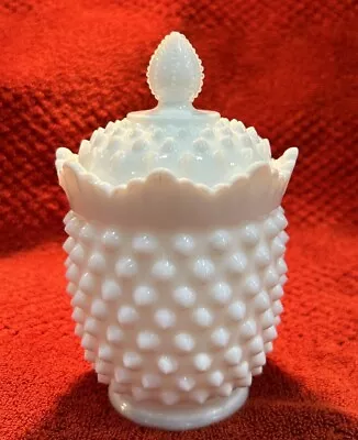 Vintage Hobnail Milk Glass Sugar Bowl • $19.50