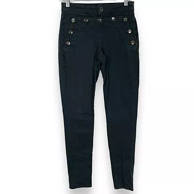 Scotch & Soda Maison Scotch Jolie Vagabonde Button Detail Black Jeans • $40