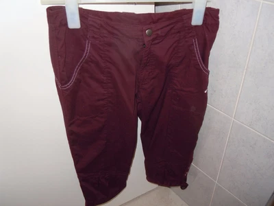 £6 • Buy NIKE Dri Fit Burgundy ¾-length Cropped Studio Trousers Size 8 