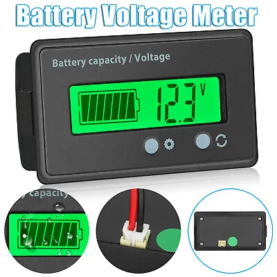 LCD Digital Display Battery Capacity Status Indicator Monitor Meter 12/24/36/48V • $9.98