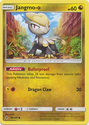 Pokemon Jangmo-o - 98/145 - Common NM-Mint Guardians Rising • $0.99