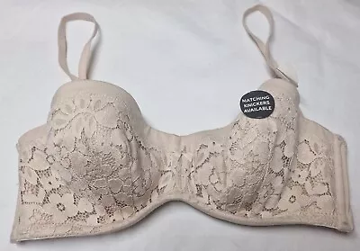 Ex M&S  2 In 1 Strapless Underwired Almond Bra 30DD 806 • £5.99