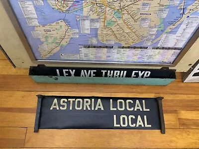 Nyc Subway Roll Sign Astoria Boulevard Corona Queens Greek Tavernas East River • $99