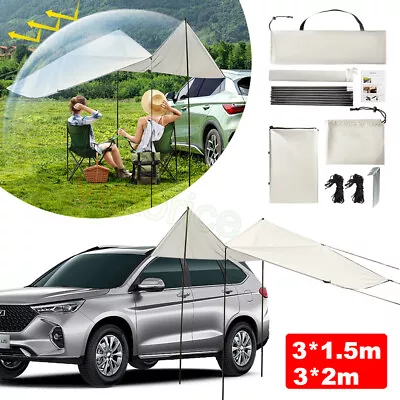 Waterproof Car Awning Sun Shelter Portable Auto Canopy Camper Trailer Sun Shade • £16.29