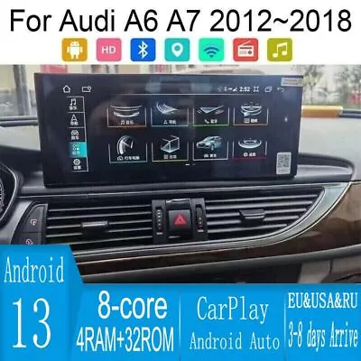 12.3  Android Navigation Car GPS Stereo Radio Wifi Carplay For AUDI A6 C7 A7 MMI • $500