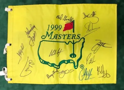 £2499.99 • Buy 1999 Masters Golf Flag Signed Autograph 14 Winners AFTAL COA REED, SPIETH, SCOTT