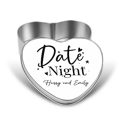 Personalised Date Nights Metal Memory Tin Box Birthday Anniversary Trinket Gift  • £4.99