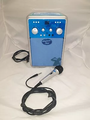 American Idol Blue CD Karaoke Machine Teasted Working Microphone GUC  • $47.20