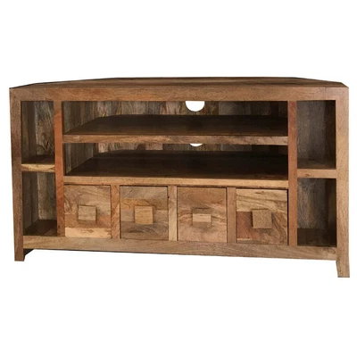 £420 • Buy Dakota Light Mango Wood Corner TV Unit