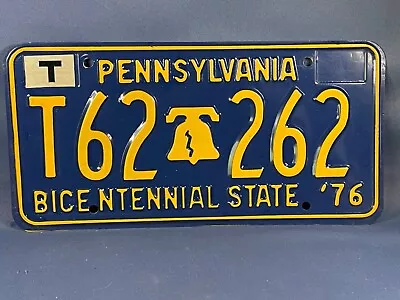 1970's T Bicentennial Blue Pennsylvania PA License Plate Original Sticker 4759 • $9.99