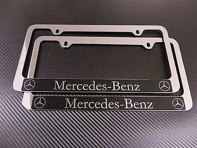 (2pcs) Mercedes-Benz Halo Chrome PLASTIC License Plate Frame • $16.99