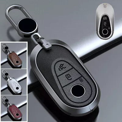 Zinc Alloy Leather Car Remote Key Fob Case Cover For Mercedes Benz C S W223 W206 • $27.50