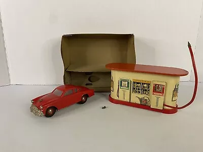 Vintage Distler Electric Filling Gas Station And Metal Car Made In Germany Marx • $129.99