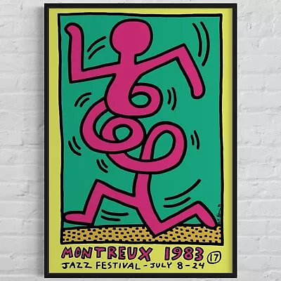 KEITH HARING 'Montreux Jazz Festival' 1983 Poster 27”x39” • £66.35