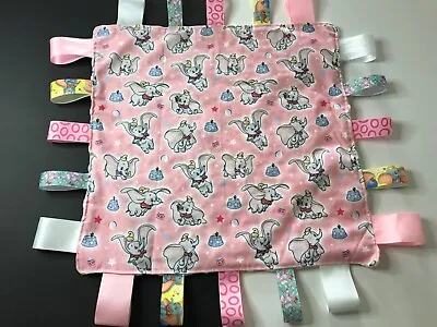 Large Dumbo Taggie / Baby Blanket / Sensory Toy / Tag Blanket • $25